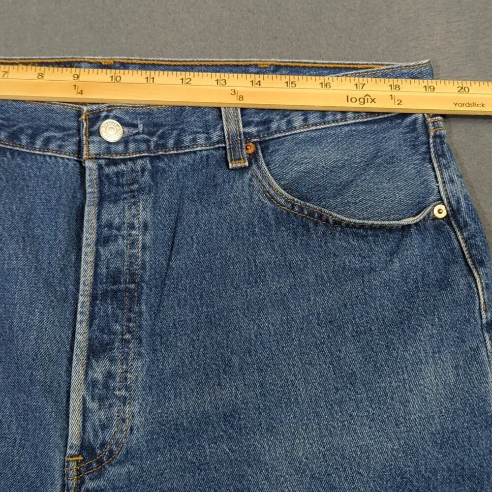 Levi's Vtg Jeans Mens 40x30 Fits 38x29 Blue 501 Straight Button Fly USA Made 90s
